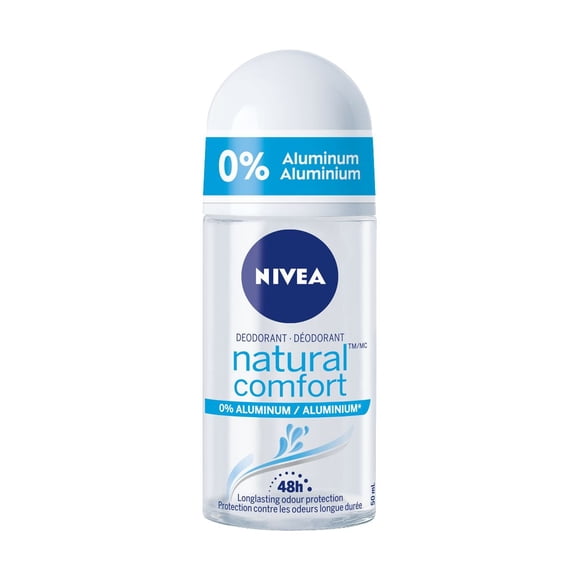 NIVEA Natural Comfort déodorant en roll-on sans aluminium pour femmes, 50 mL