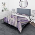 thumbnail image 1 of Designart 'Geometric Purple Glacier' Geometric Bedding Set - Duvet Cover & Shams, 1 of 4