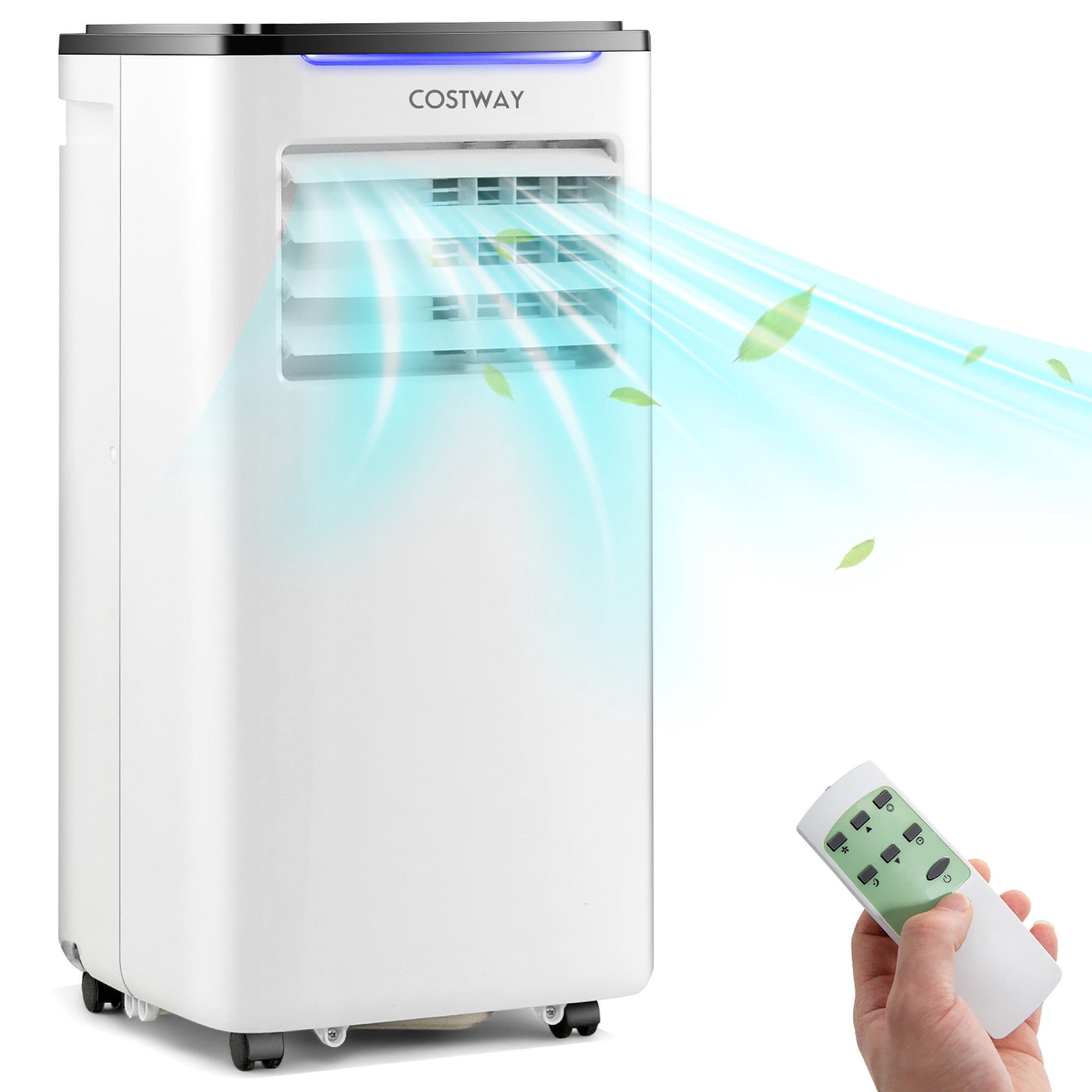 Costway climatiseur portable 10000 BTU 3-en-1 avec ventilateur déshumidificateur et mode sommeil