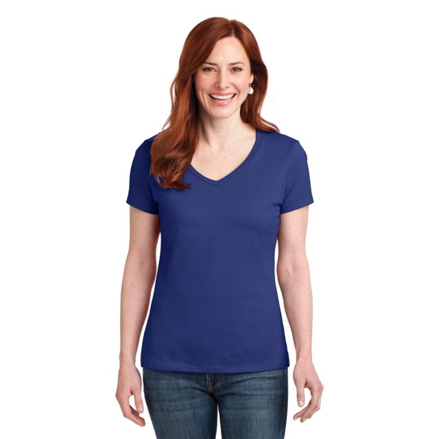 Hanes T-Shirt Col en V pour Femmes Nano-T
