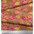 thumbnail image 3 of Soimoi Cotton Cambric Fabric Flamingo Bird Fabric Prints by Yard 42 Inch Wide, 3 of 3