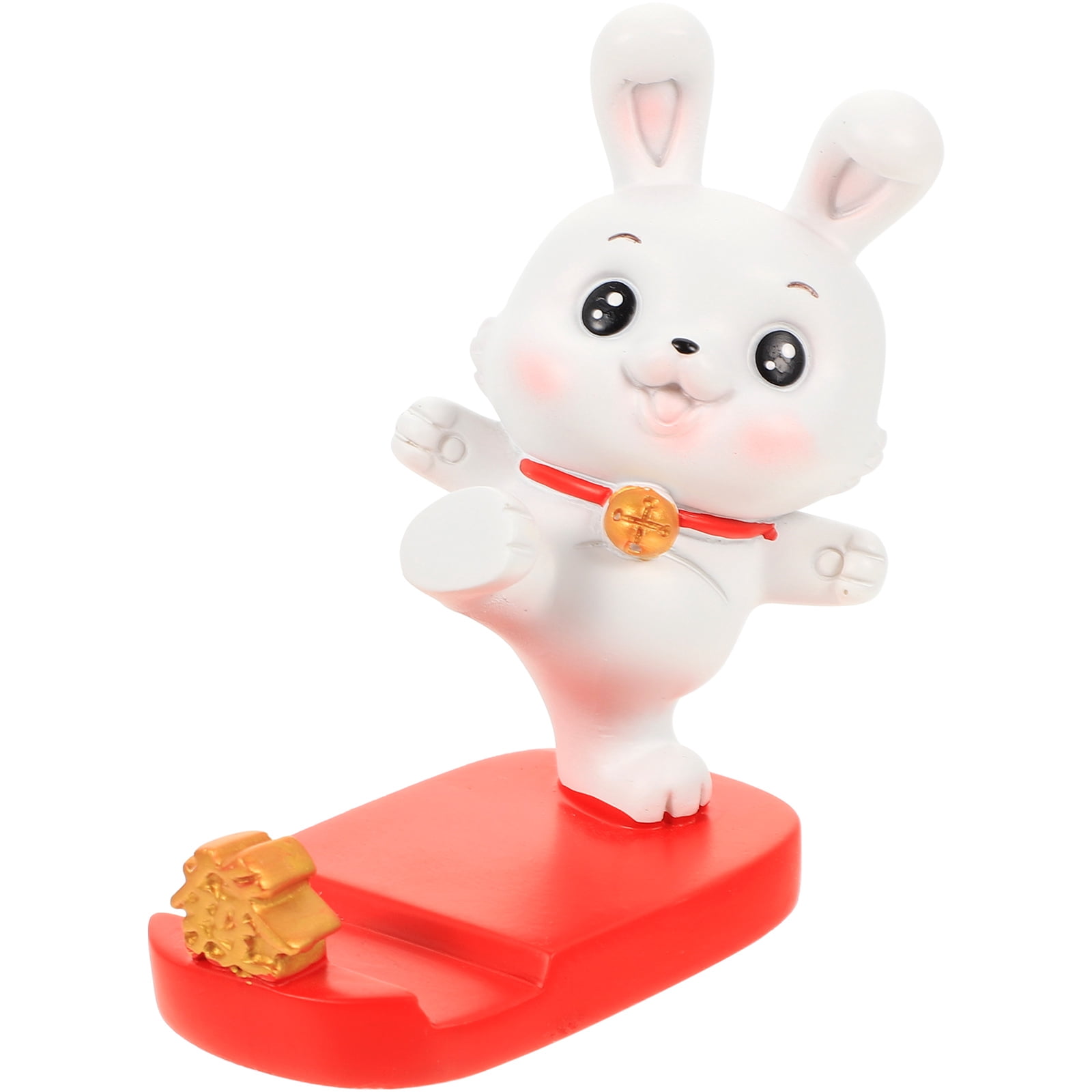 Bunny Phone Stand Cartoon Phone Holder Desktop Mobile Phone Stand Rabbit Statue Decor