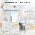 thumbnail image 4 of 10,000 BTU Portable Air Conditioner, Cools up to 550 Sq.Ft, Quiet AC Unit with 3-in-1 Cooling, Dehumidifier & Fan, Energy Efficient, Remote Control, 24H Timer, LED Display, Window Kit, White, 4 of 11