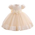 thumbnail image 1 of Robes Habillées pour Filles Manches Bouffantes Robes de Bal Robe en Tulle pour Tout-Petits Robe Fille pour Filles 3-4 Ans, 1 of 6