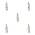 thumbnail image 2 of yingyy Wire Wrapped Charm Hanging Pendant Colorful Exquisite Crystal Crafting Necklace Keychains Earrings Accessories White Crystal 5Set, 2 of 6