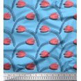 thumbnail image 1 of Soimoi polyester Crepe Fabric Leaves & Tulip Floral Printed Fabric 1 Yard 52 Inch Wide, 1 of 3