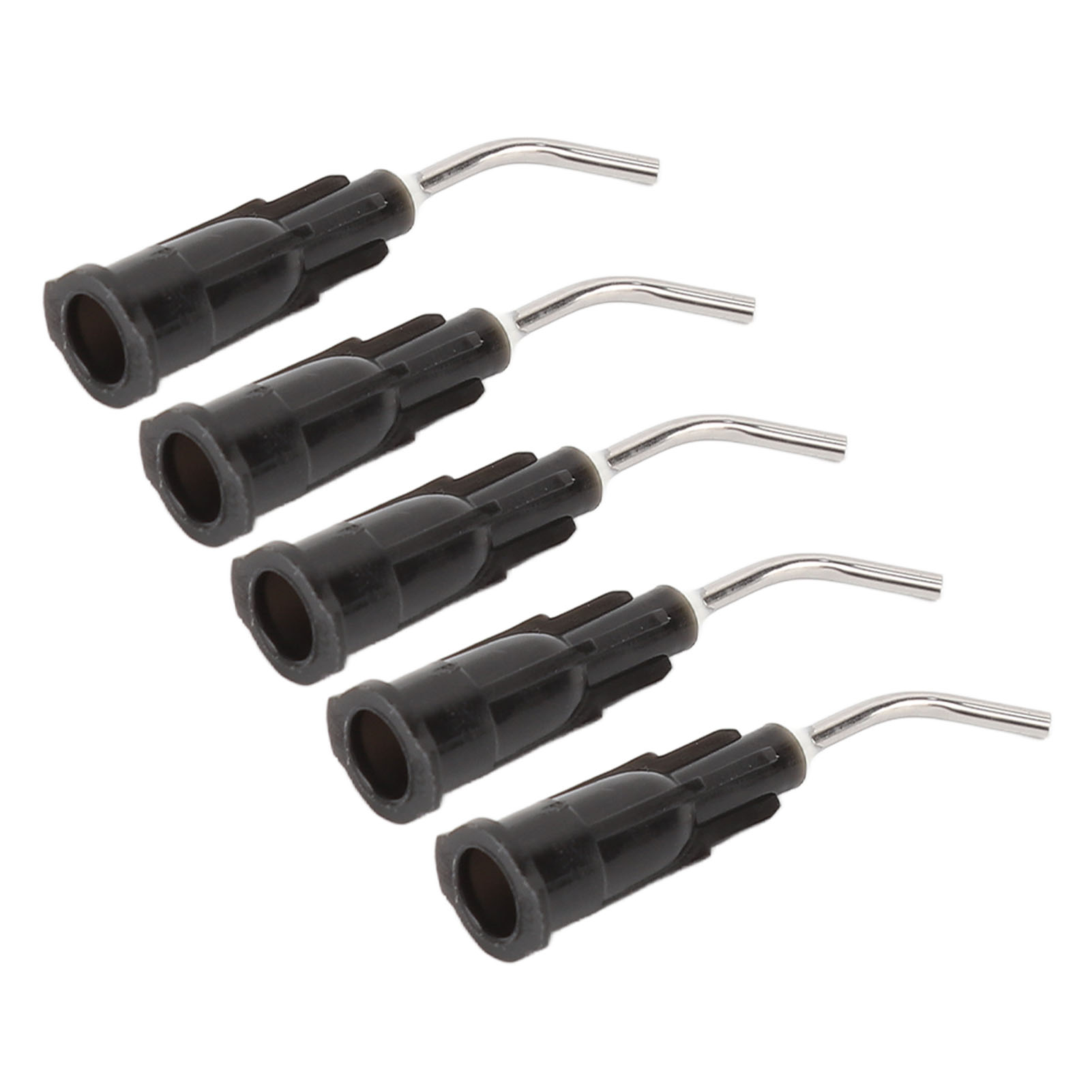 Pointe 100 Pcs Aiguilles d'Irrigation Jetables Pré-Courbées Aiguilles de Distribution Accessoire de Remplacement Noir