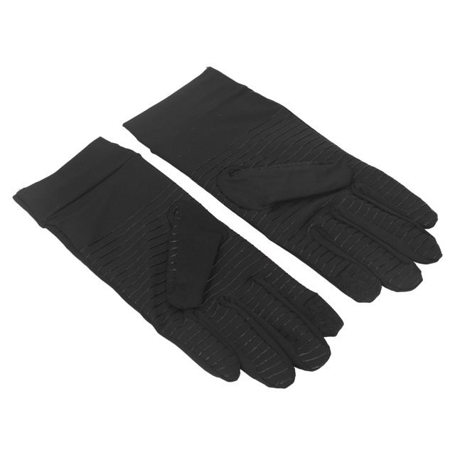 1 Pair Compression Gloves Non Slip Dot Copper Fiber Full Finger Coverage Hand Support Wrist Brace