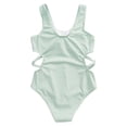 thumbnail image 1 of Girl Swimsuits 1 Piece Bathing Suits Sleeveless Ruffle Floral Pattern Summer Swimsuit 9-10 Years, 1 of 5