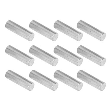 Electric Guitar Pickup Rods, Pickup Magnet Slug Rod Fine Workmanship Compact Size Glossy Finish Wear Resistant Iron 12PCS  For Stringed Instrument Silver,Gold