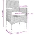 thumbnail image 5 of vidaXL 9 Piece Garden Dining Set with Cushions Beige, 5 of 5