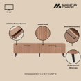 thumbnail image 4 of Manhattan Comfort Jodie TV Stand made from Engineered Wood in Maple, 4 of 8