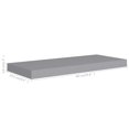 thumbnail image 4 of vidaXL Floating Wall Shelves 2 pcs Grey 60x23.5x3.8 cm MDF, 4 of 4