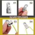 thumbnail image 4 of 4pcs Automatic Lock Hook with 1pc Rope Wear Resistance Multifunctional Safety Rope Hook Set Strong Self-locking Structure for Tent Sleeping Bag, 4 of 9