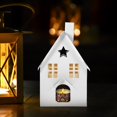 thumbnail image 3 of LOVEVER Christmas Candle Holder Galvanized Tin Houses Iron, 3 of 8