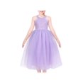 thumbnail image 1 of Robe Fille Violette Col Halter Fête Dentelle Tulle Élégante Sans Manches 8 Ans, 1 of 7