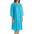thumbnail image 1 of Women's Shadowline 77280 Petals Embroidered Yoke Coat (Turquoise M), 1 of 4