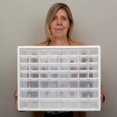 thumbnail image 2 of Akro-Mils 10144 44-Drawer Plastic Drawer Storage Cabinet for Garage Organization, Bead Organizer, Lego Storage, Teacher Toolbox, Makeup Organizer, and More, 20-Inch W x 6-Inch D x 16-Inch H, White, 2 of 8