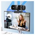 thumbnail image 4 of 4K Webcam For PC Auto-Zoom,with Remote Control,Privacy Cover Webcam With Microphone Plug & Play For Laptop/Desktop,Video Calling ,Easy to Operate, 4 of 6