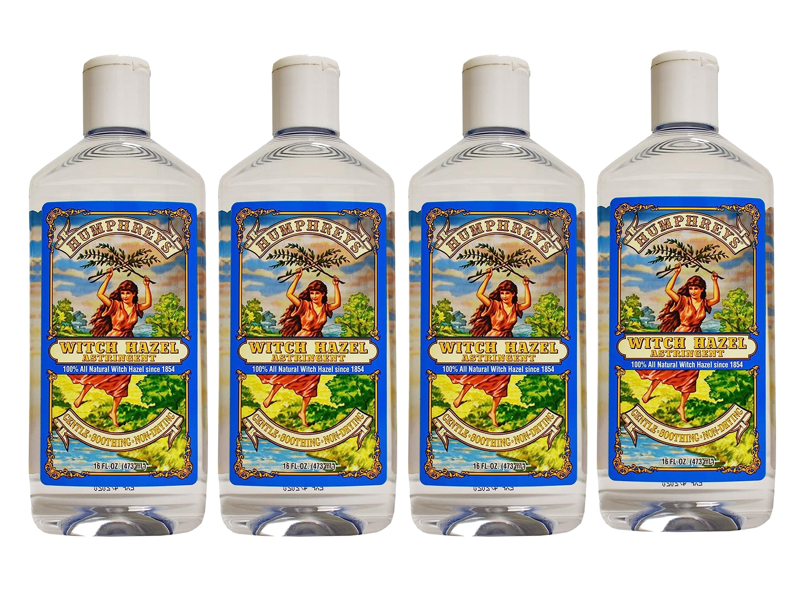 Humphreys Witch Hazel Astringent, 16 Fl Oz (Pack of 4)