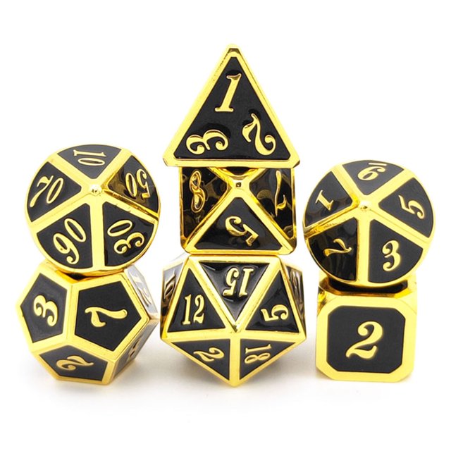 7PCS Multi Dimensional Dice Zinc Alloy Dice Entertainment Gambling Playing Dice Set Game Accessories
