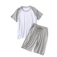 thumbnail image 2 of LSLJS Ensemble de Pyjama pour Homme Vêtements de Nuit Léger Séchage Rapide T-Shirts à Manches Courtes Shorts Doux Confortable Ensembles de Sommeil, Pyjamas pour Homme, 2 of 4