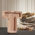 thumbnail image 4 of Agiferg Personalized Wooden Name Money Box Wooden Deposit Box Twenty Six English Letters, 4 of 6