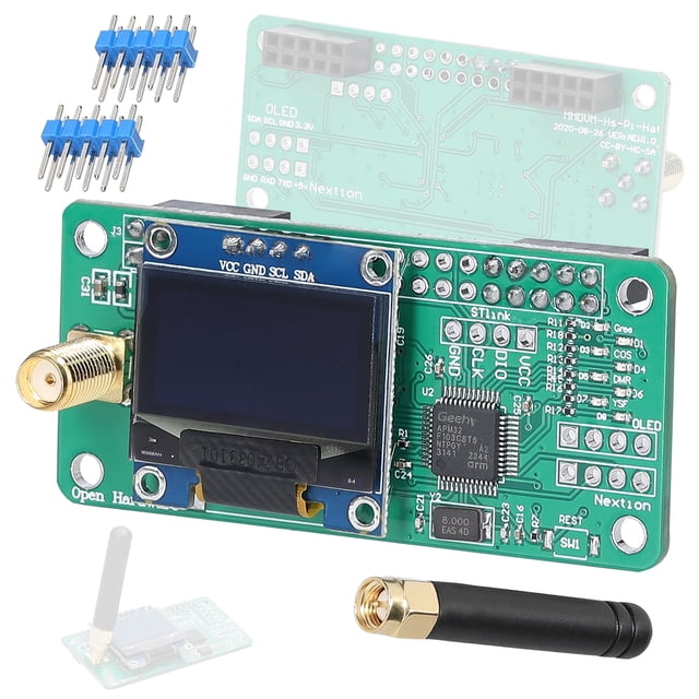 Graflsoa Carte Hotspot Numérique MMDVM pour Raspberry Pi - Kit Bricolage YSF DMR P25 Multi-Standard avec Écran OLED et Connecteur SMA