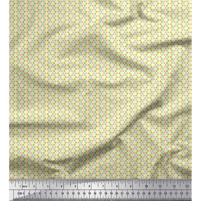 Soimoi Cotton Jersey Fabric Geometric Small Decor Fabric Printed Yard 58 Inch Wide