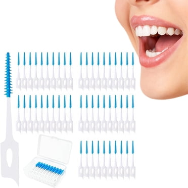 Soft Silicone Toothpick 160 Of Interdental Brush Soft Silicone Disposable Toothpick Quality Toothpicks Effectively Clean Teeth,Blue Household Toothpicks