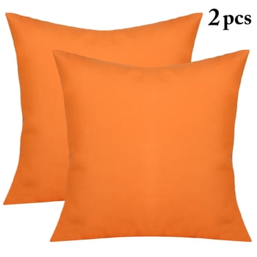 2 Pcs Housses de Coussin Décoratives Unies Simples Carrées Taie de Coussin Intérieur Salon Extérieur Jardin Housse de Coussin pour Voiture Sofa Lit Canapé