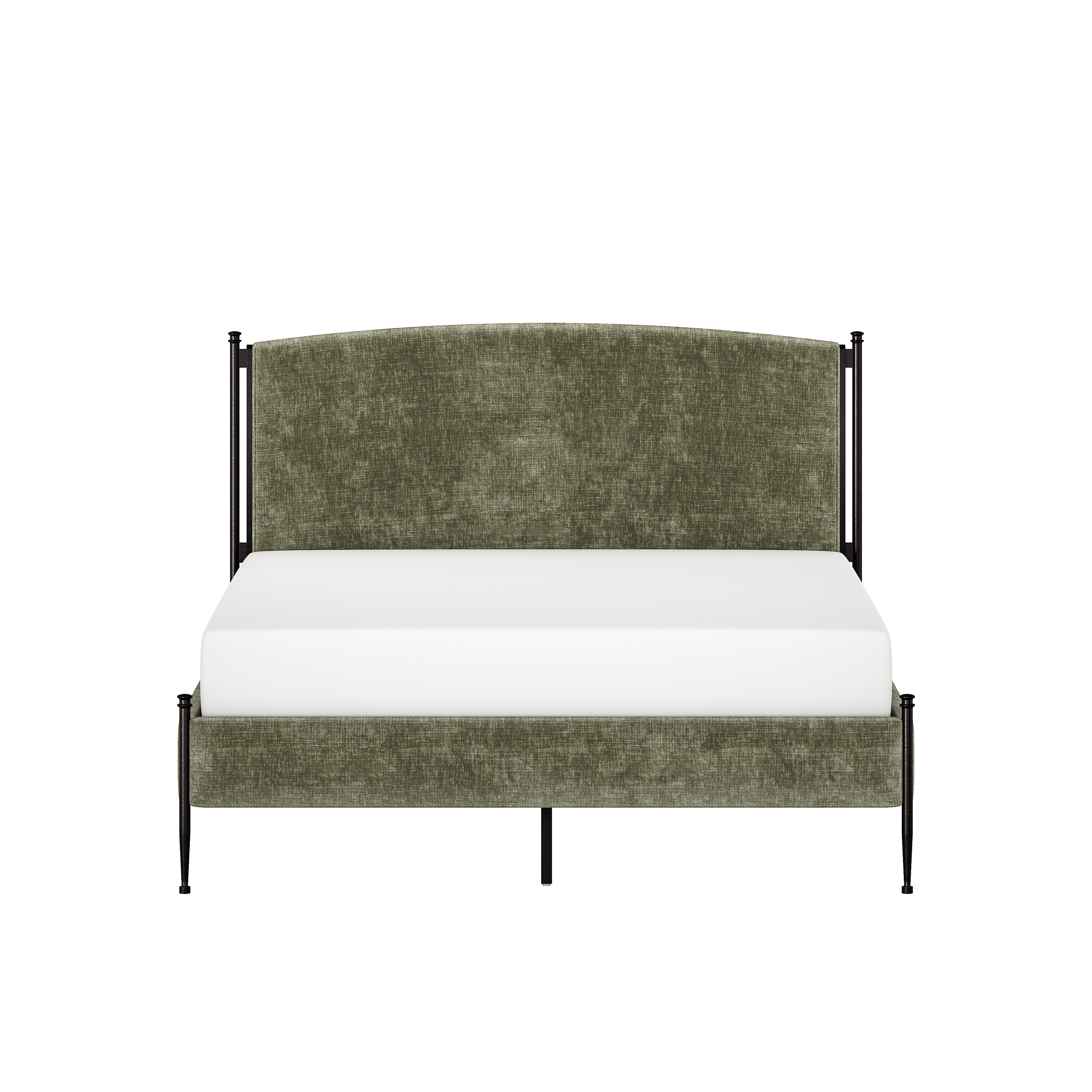 Better Homes & Gardens Ambrose Upholstered King Bed, Forest Velvet and Forged Iron