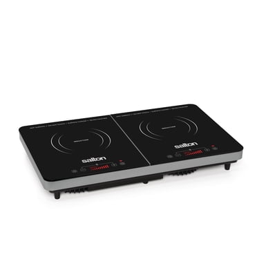 Salton Cuisinière à Induction Portable Double, 1800W, ID1487, plaques chauffantes