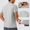 thumbnail image 4 of Taqqpue Men's UPF 50+ Sun Protection Shirts Swim SPF UV Quick Dry Short Sleeve T-Shirts for Athletic Fishing Rash Guard Performance Shirt, 4 of 9