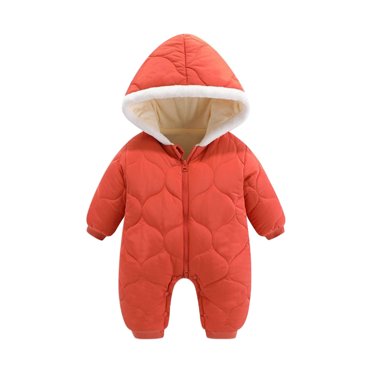 Yuyuzo Combinaisons Matelassées pour Nouveau-Nés Garçons et Filles, Mode, à Fermeture Éclair, à Capuche, Manches Longues, Épaisses, Gardent au Chaud, Combinaison de Couleur Unie