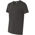 thumbnail image 2 of BELLA+CANVAS T-Shirt Jersey à Col en V pour Homme, TP, Gris Foncé Chiné, 2 of 5