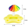 thumbnail image 3 of Yhmxh Inflatable Floating Mushrooms Beverage Cooler Drink Holder Ice Serving Bar Pool Party Buffet Drink Cooler Floating Ice Tray Food Drink Containers for Summer Parties (Yellow), 3 of 7