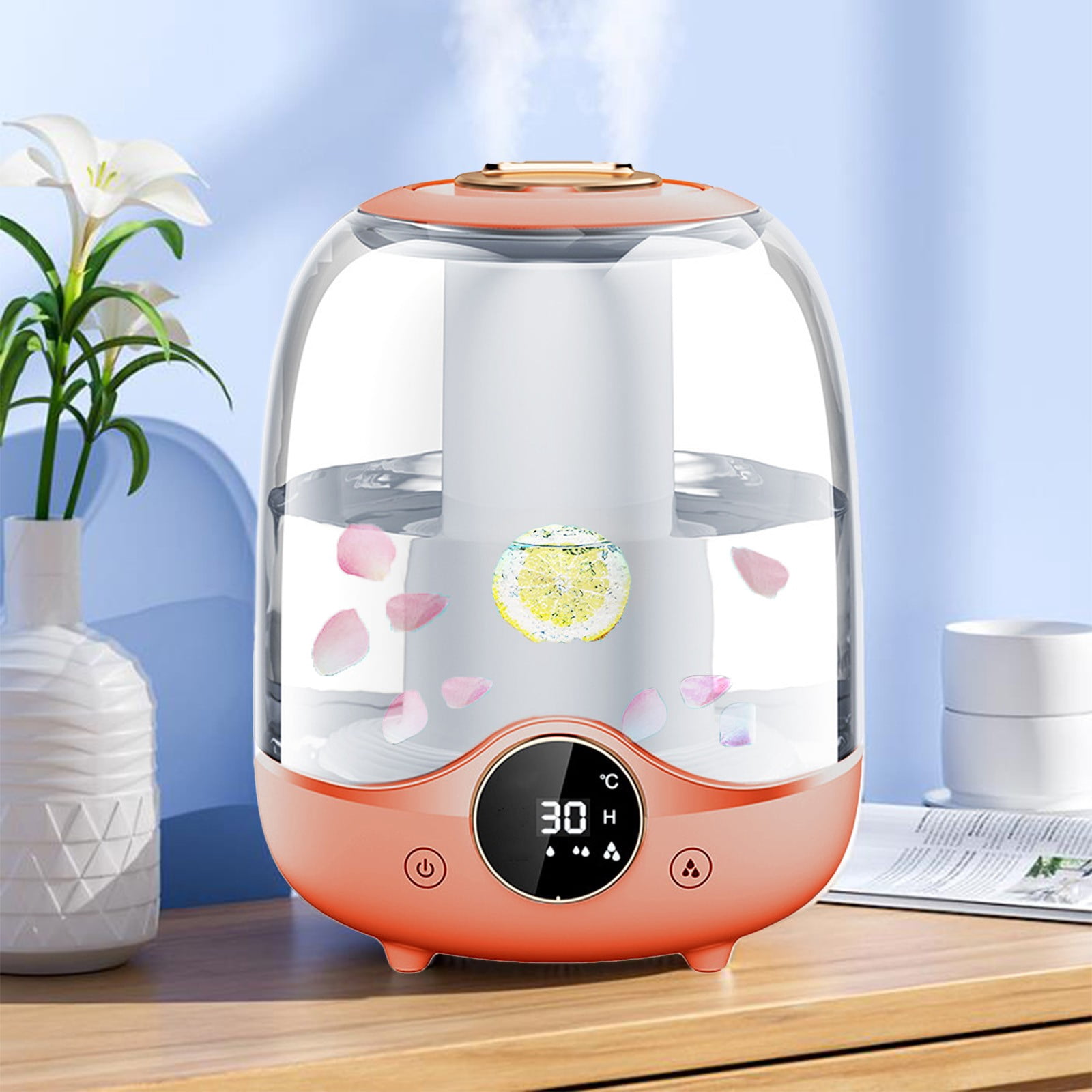 Dvkptbk Humidifiers for Bedroom 3Lhumidifiers for Bedroom Top Cool Mist Essential Oil Diffuser Humidifiers for Family Plants Nursery Humidifier for Large Room Last Up to 10Hours Colorful Light
