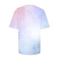 thumbnail image 5 of Pompotops T-shirt Imprimé pour Femme, Manches Courtes, Blouse à Col Rond, Hauts Décontractés, Liquidation, 5 of 5