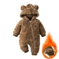 thumbnail image 1 of Cowsor Combinaison en Peluche pour Bébé – à Capuche Imprimée (0-18 m), 1 of 7
