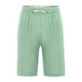 thumbnail image 3 of Plebaso Mens Shorts Summer Beach Shorts with Drawstring Solid Color Lightweight Vacation Pocket Shorts, 3 of 6