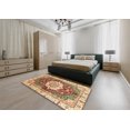 thumbnail image 4 of Ahgly Company Tapis d'Intérieur Carrés Abstraits Jaunes Abstraits pour Aire, 5 Pieds Carré, 4 of 6