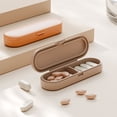thumbnail image 4 of 5Pcs Pill Box! Yrmaups Portable Mini Pill Box, Light-Proof Tablet Storage Organizer, Small Travel Medication Case with Compartments, Keychain Pill Holder for Purse, Weekly Vitamin Container, 4 of 8