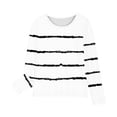 thumbnail image 4 of AherBiu T-Shirts à Manches Longues pour Tout-Petites Filles, Col Ras du Cou Décontracté, Rayés, T-Shirts pour Enfants Confortables d'Automne, Hauts pour Enfants, 4 of 6