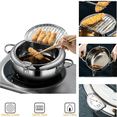 thumbnail image 1 of EIGTHTAIL Japanese Style Deep Fryer Pot With Drain Lid & Thermometer 24 cm  3.2L Capacity, 1 of 9