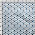thumbnail image 4 of oneOone Rayon Light Blue Fabric Geometric Craft Projects Decor Fabric Printed By The Yard 56 Inch Wide, 4 of 4