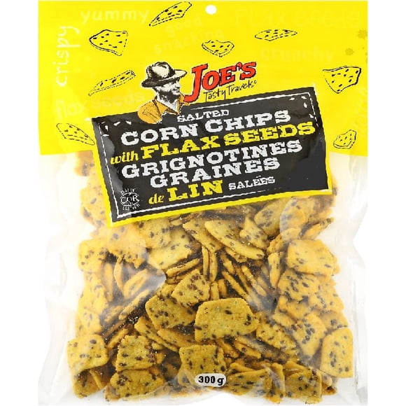 Salted Corn Chips with Flax Seeds