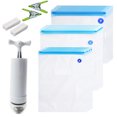 thumbnail image 1 of Vacuum Seal Bag Reusable Zippered Hand-pump Food Saver Container Pouch, 1 of 9