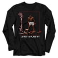 thumbnail image 1 of Muhammad Ali Lewiston Me 65 Black Long Sleeve T-Shirt, 1 of 2