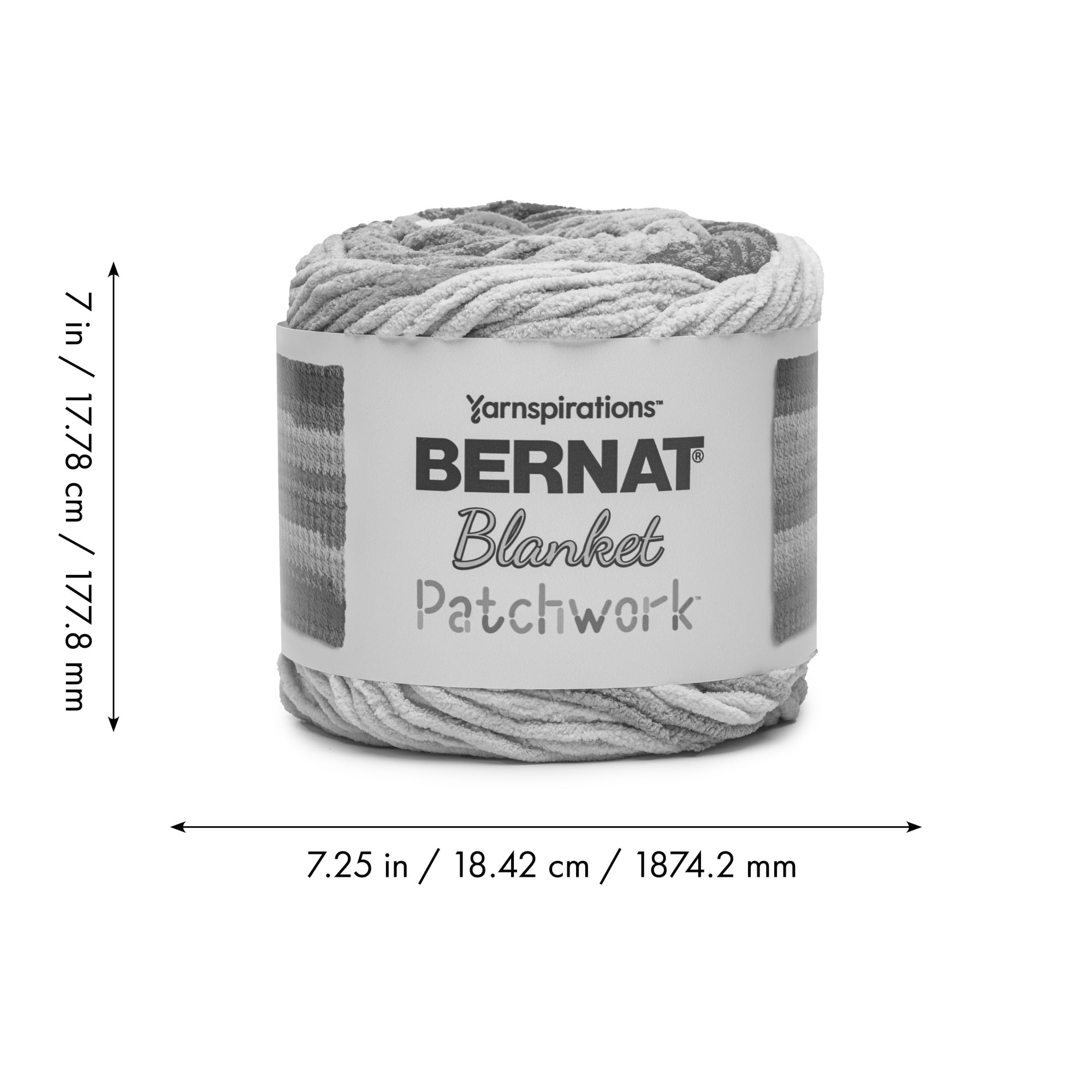Bernat® Blanket Patchwork™ Fil de polyester super volumineux n° 6, 10,5 oz/300 g